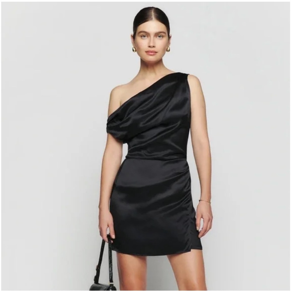 Reformation Alanis Silk Dress black size 0
